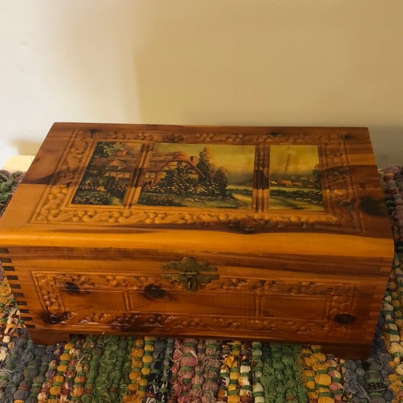 Storage & Organization Vintage Decorative Wooden Candy Box 3 Panel